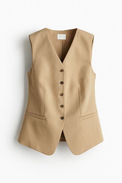 Viscose-blend suit waistcoat