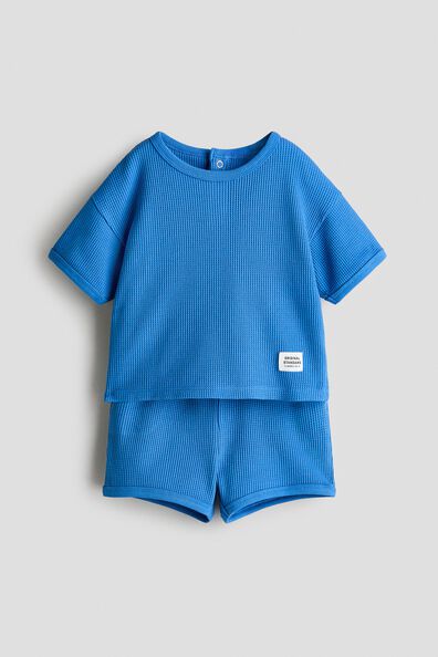 2-piece waffled cotton set