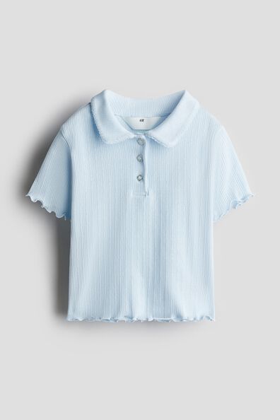 Ribbed pointelle jersey top