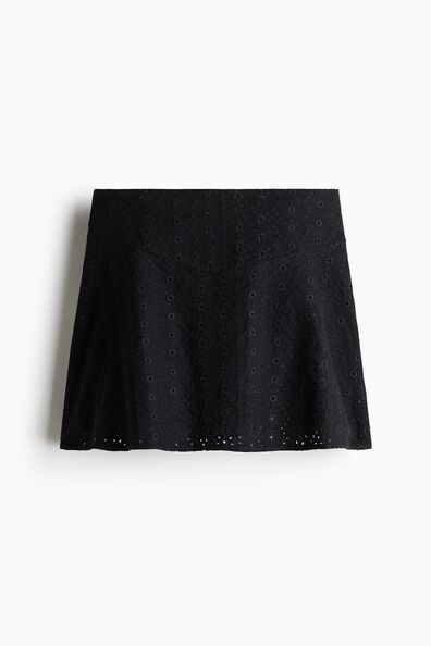Broderie anglaise mini skirt
