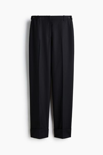 Tailored wool-blend trousers
