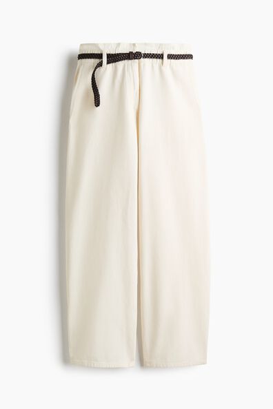 Belted barrel trousers