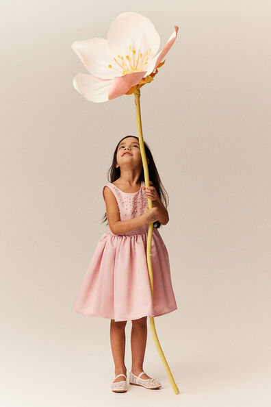 Bead-detail satin dress