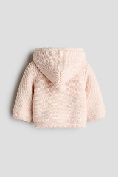 Teddy-lined hooded cardigan