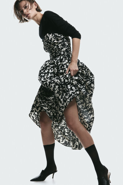 Patterned bandeau dress