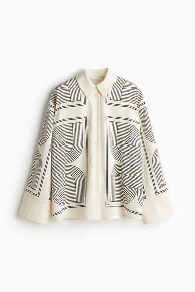 Printed twill shirt