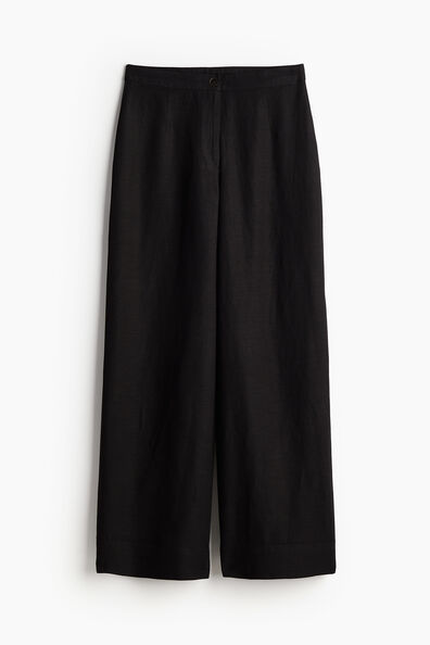 Linen-blend trousers
