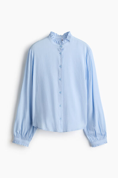 Frill-collared blouse