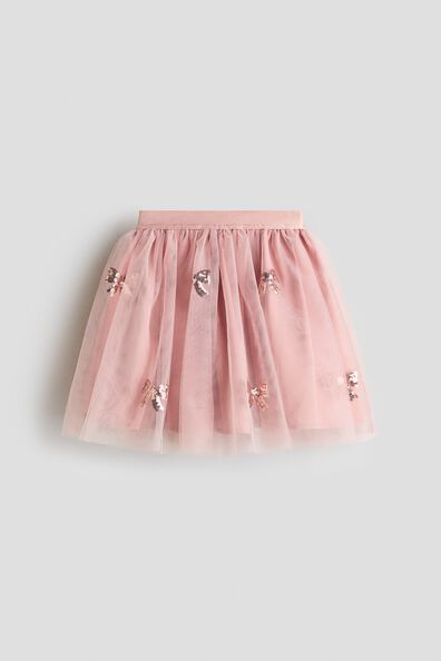 Sequin-detail tulle skirt