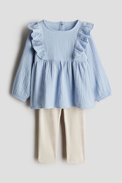 2-piece blouse and leggings set