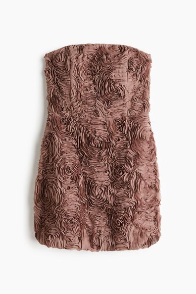 Appliquéd mini bandeau dress
