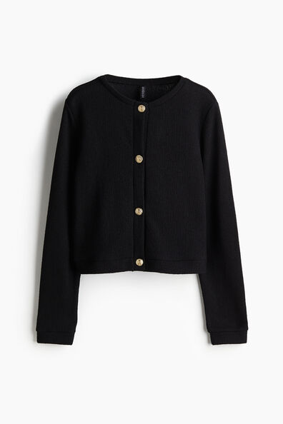 Textured jersey cardigan
