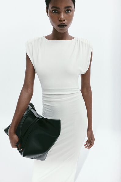 GINA SHOULDER PAD DRESS - SPARKLE