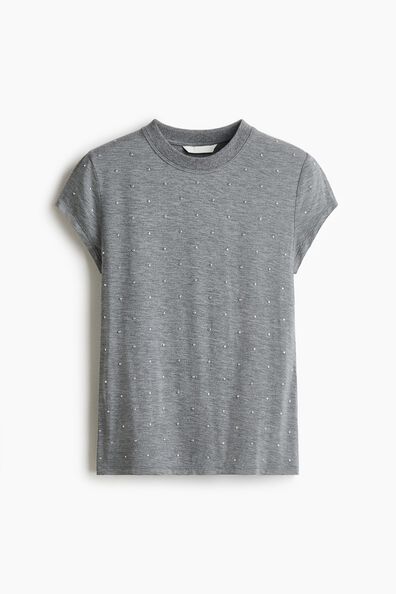 Metal-detail T-shirt