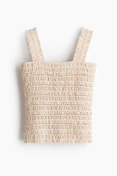 Lace jersey sleeveless top