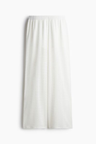 Lace-look pull-on trousers