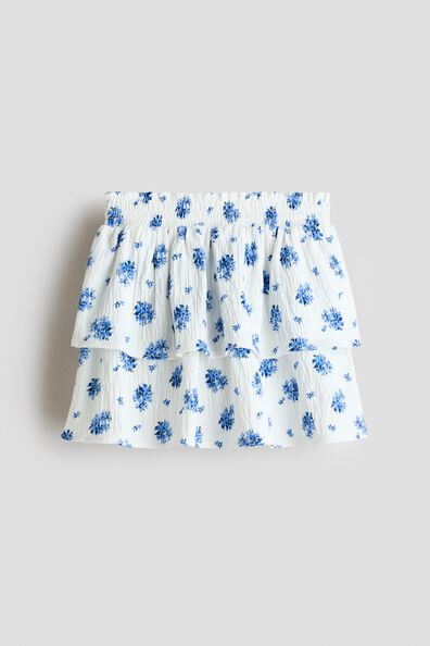 Tiered crinkled skirt