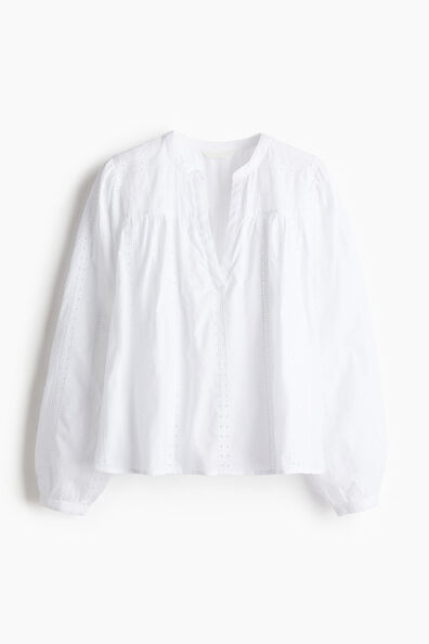Embroidered cotton blouse
