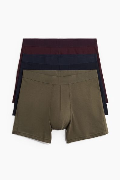 3-pack mid trunks with Lycra®