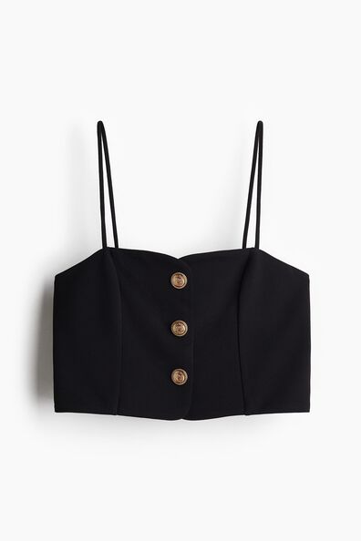 Cropped strappy top