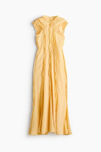 Ruffled open-back dress