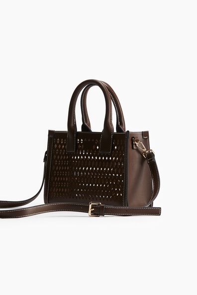 Perforated crossbody bag