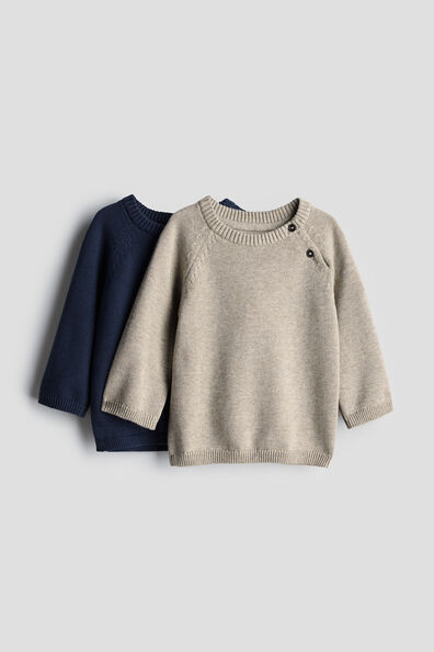 2-pack cotton-knit jumpers