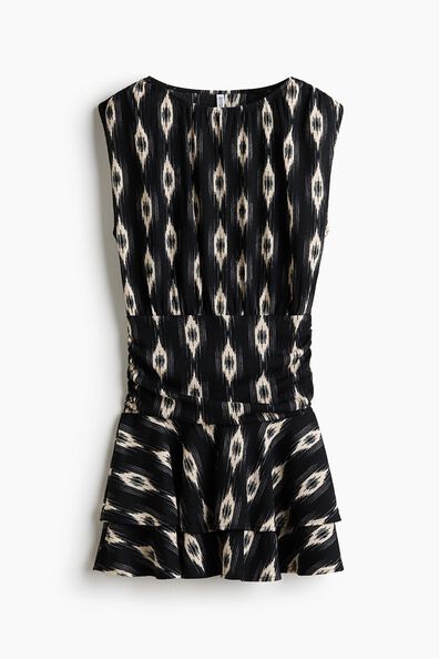 Crinkled tiered dress