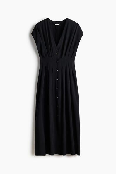 Button-front midi dress
