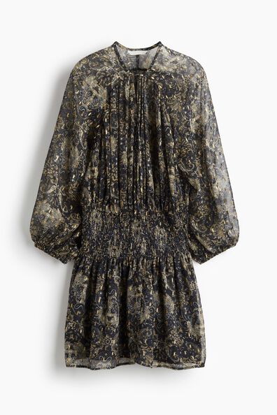 Smocked chiffon dress