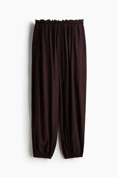 Balloon drawstring trousers