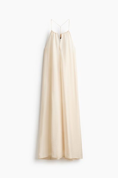 Bead-detail strappy dress