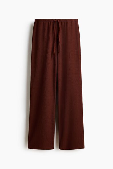 Textured jersey trousers