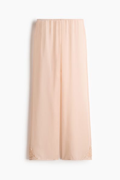 Straight bead-detail trousers