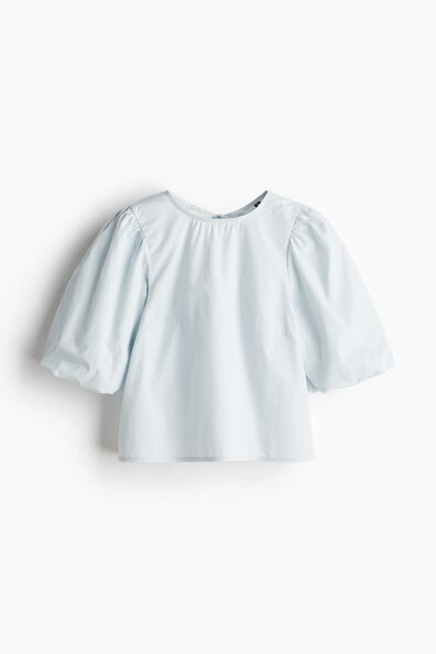 Puff-sleeved blouse