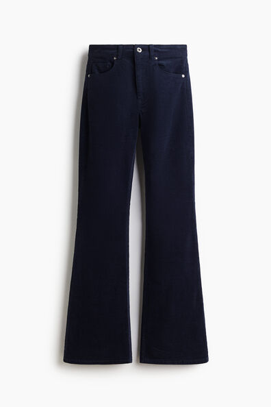 Flared corduroy trousers