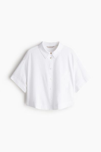 Linen-blend shirt