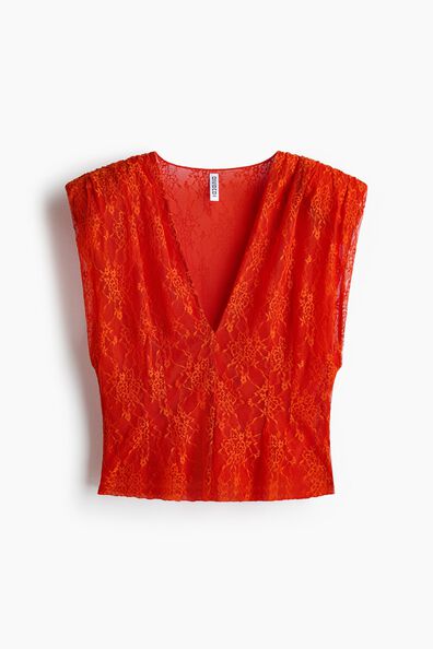 V-neck lace top