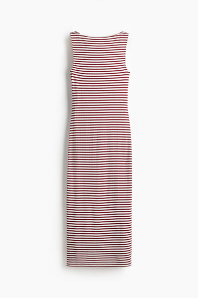 Ribbed jersey midi dress