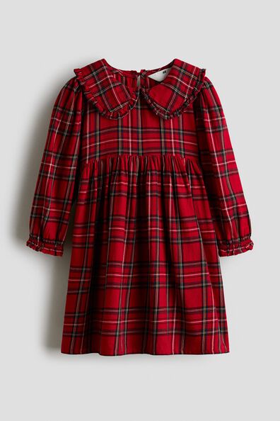 Collared flannel dress