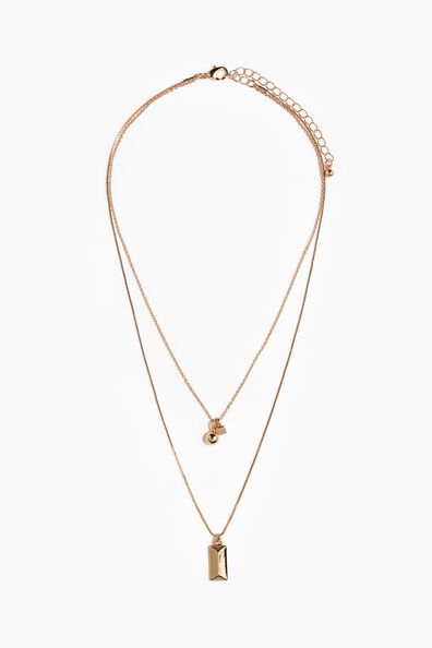 Two-strand pendant necklace