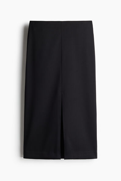 Satin midi skirt