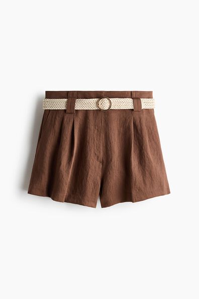 Belted tailored shorts