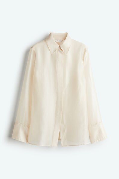 Waisted sheer shirt