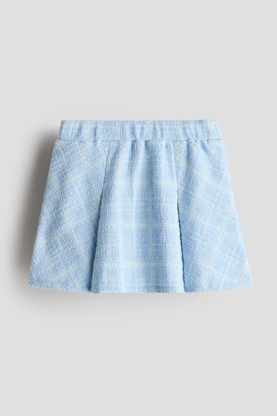 Pleated textured skirt