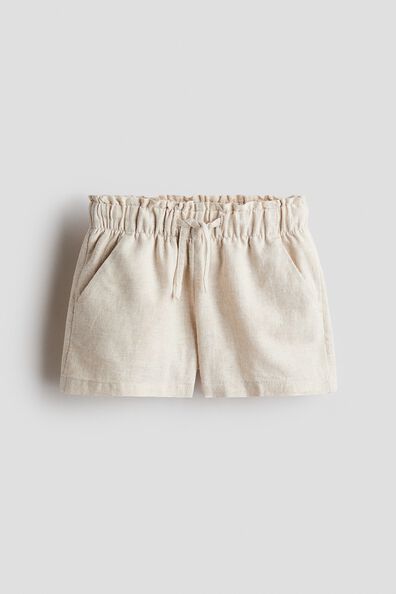 Linen-blend shorts