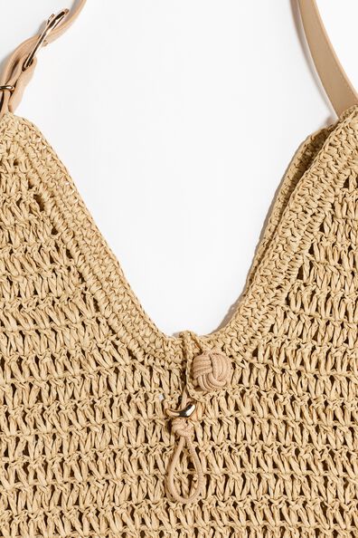 Straw shoulder bag