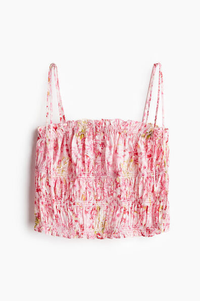 Tie-strap smocked top