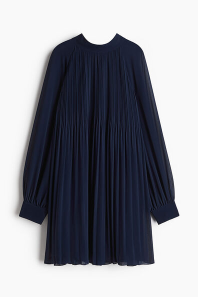 Pleated chiffon dress