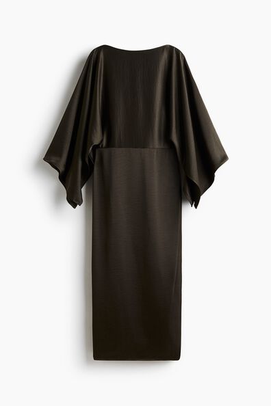 Satin cape dress